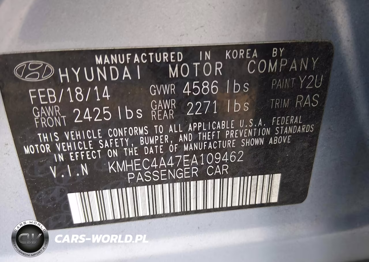 2014 Hyundai Sonata Hybrid Limited VIN:KMHEC4A47EA109462 - 9