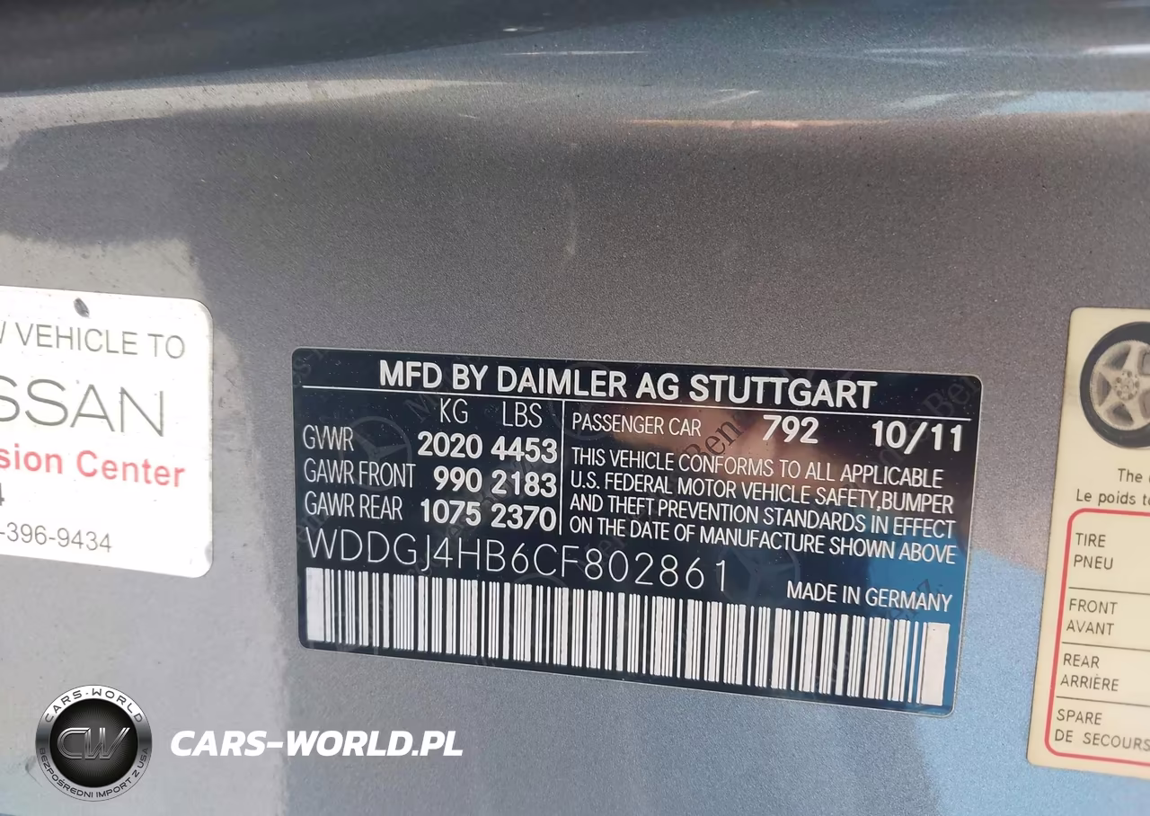 2012 Mercedes-Benz C 250 VIN:WDDGJ4HB6CF802861 - 9