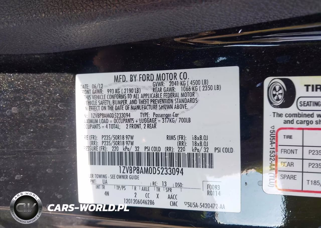 2013 Ford Mustang V6 Premium VIN:1ZVBP8AM0D5233094 - 9