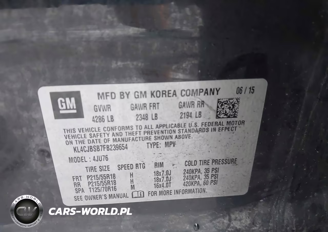 2015 Buick Encore Convenience VIN:KL4CJBSB7FB239654 - 9