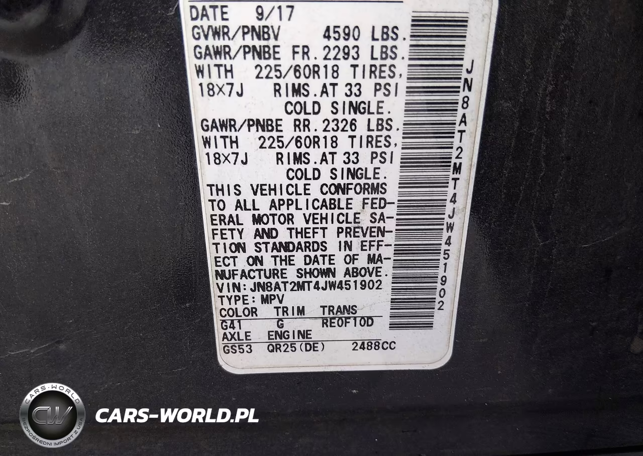 2018 Nissan Rogue Sl VIN:JN8AT2MT4JW451902 - 9