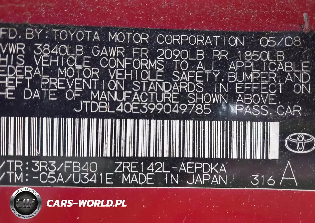 2009 Toyota Corolla Le VIN:JTDBL40E399049785 - 9