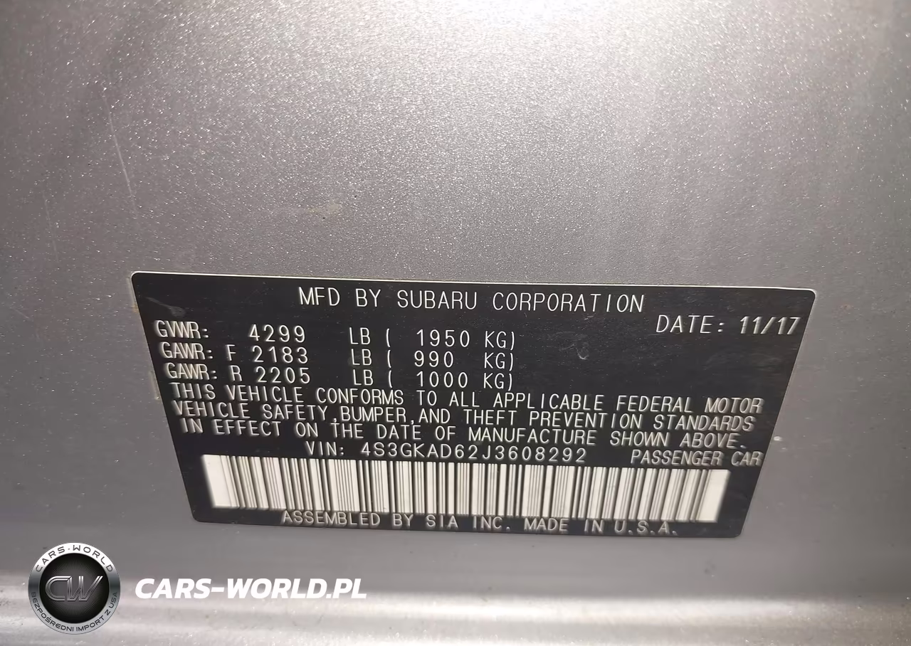 2018 Subaru Impreza 2.0I Premium VIN:4S3GKAD62J3608292 - 9