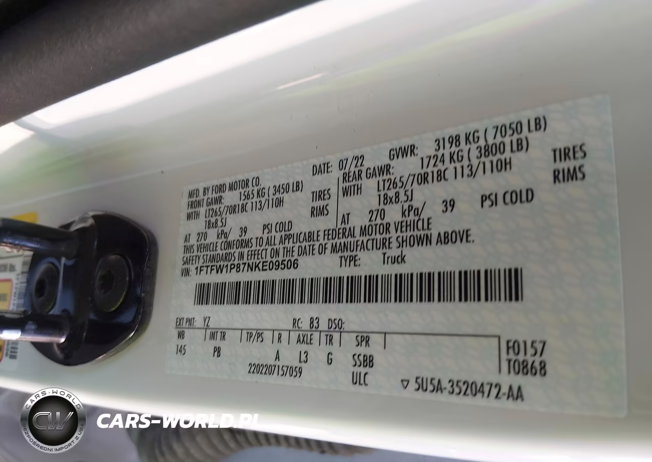 2022 Ford F-150 Police Responder Xl VIN:1FTFW1P87NKE09506 - 9