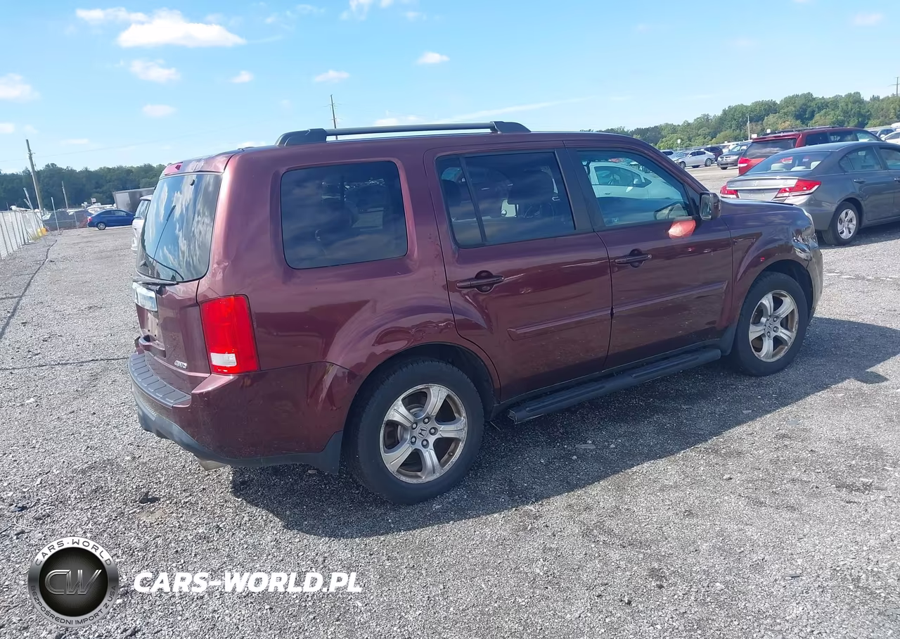 2012 Honda Pilot Ex-L VIN:5FNYF4H51CB062487 - 4