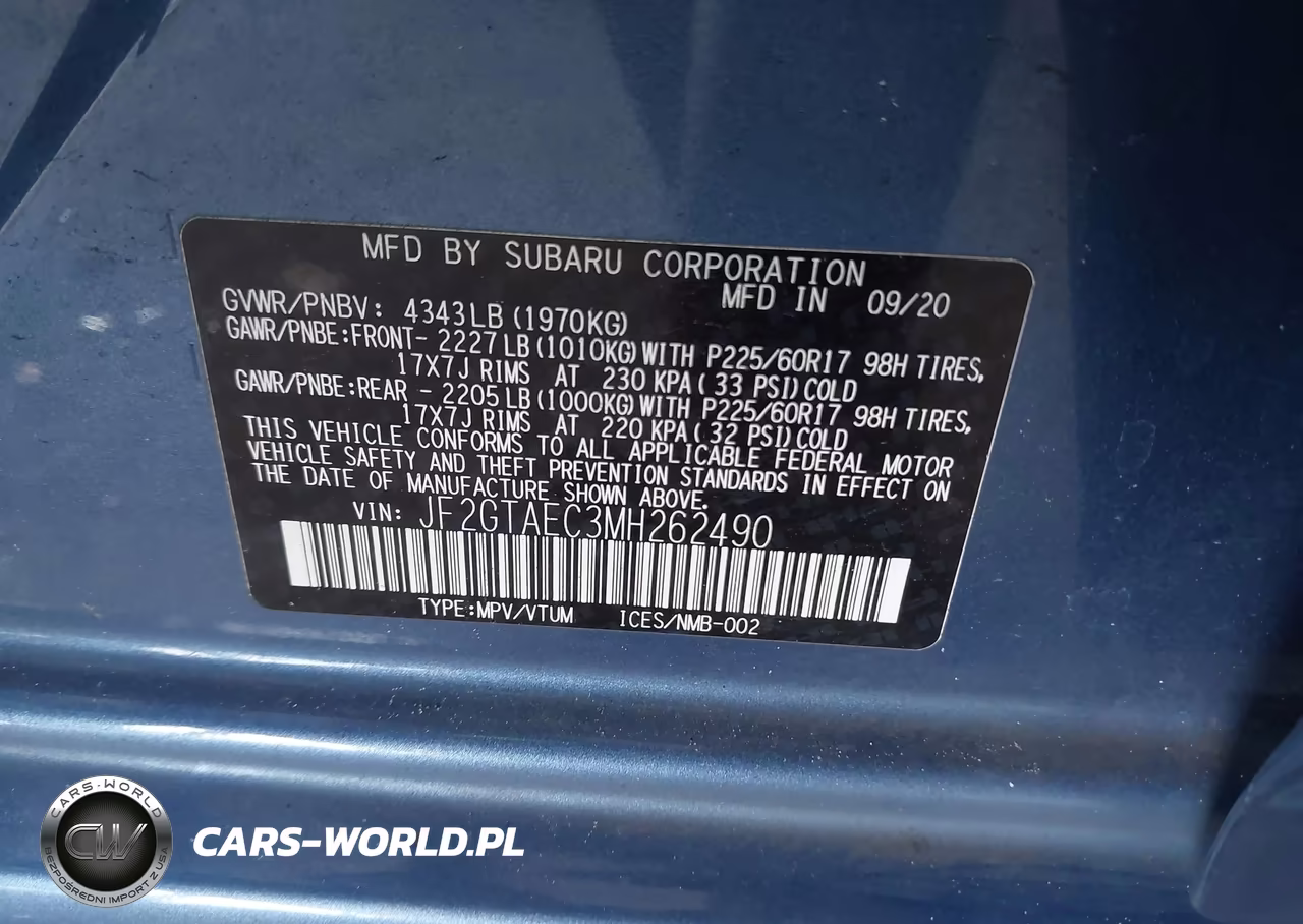 2021 Subaru Crosstrek Premium VIN:JF2GTAEC3MH262490 - 9