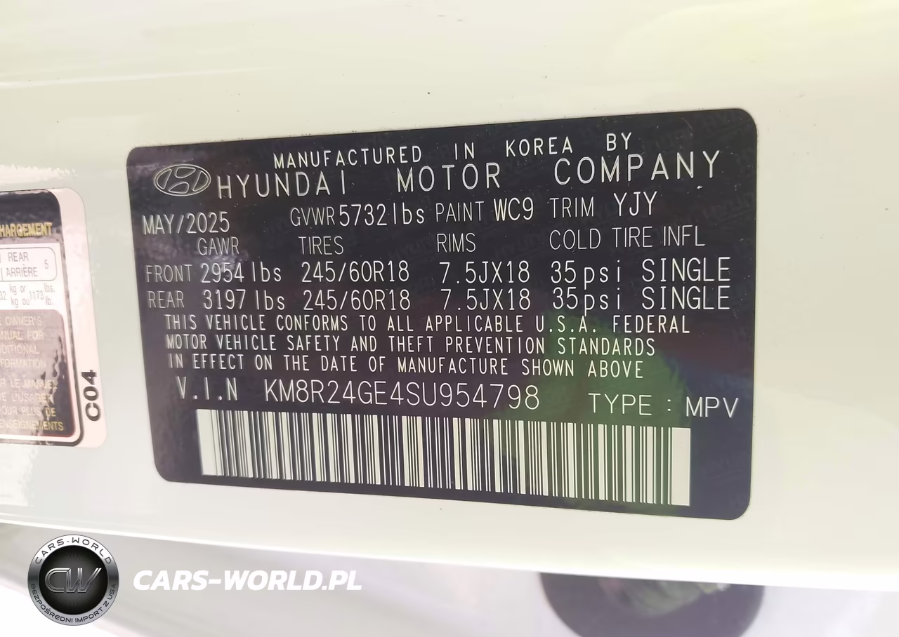 2025 Hyundai Palisade Sel VIN:KM8R24GE4SU954798 - 9