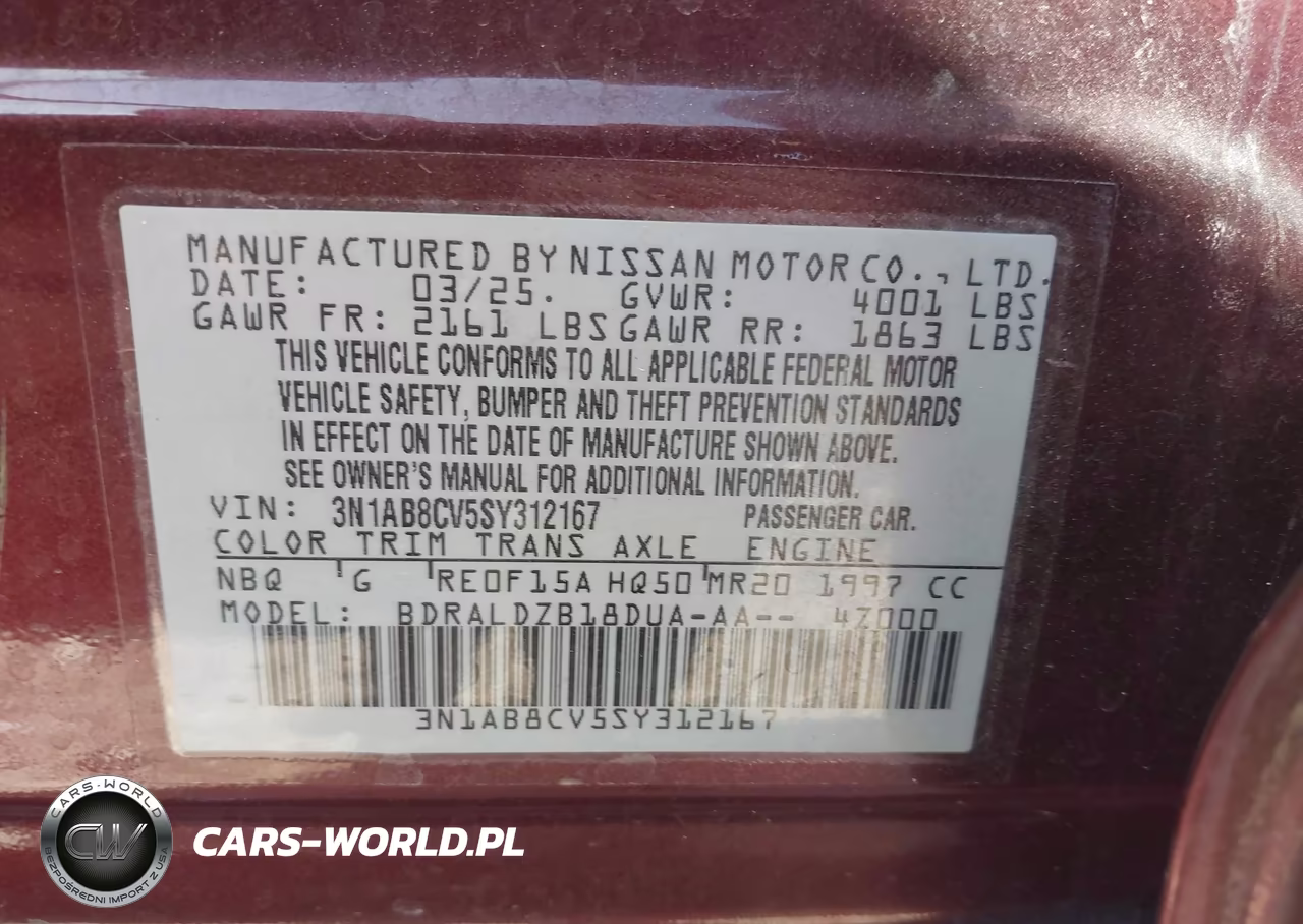 2025 Nissan Sentra Sv VIN:3N1AB8CV5SY312167 - 9