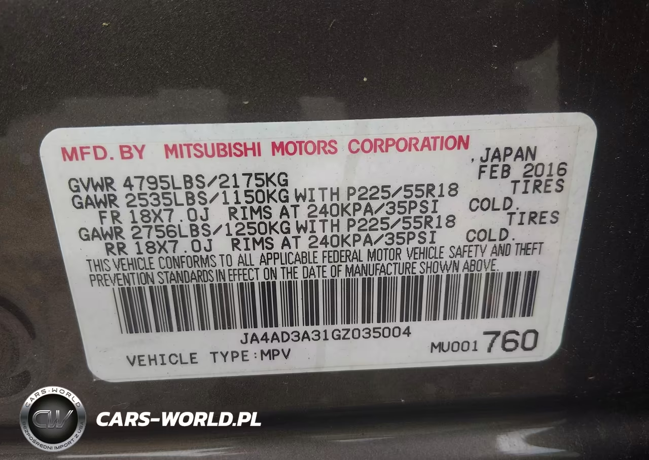 2016 Mitsubishi Outlander Se VIN:JA4AD3A31GZ035004 - 9