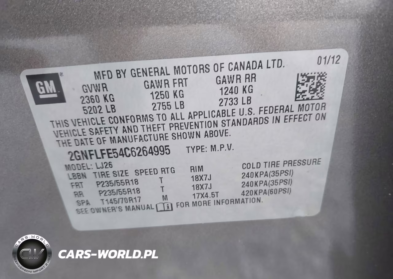 2012 Chevrolet Equinox Ltz VIN:2GNFLFE54C6264995 - 9