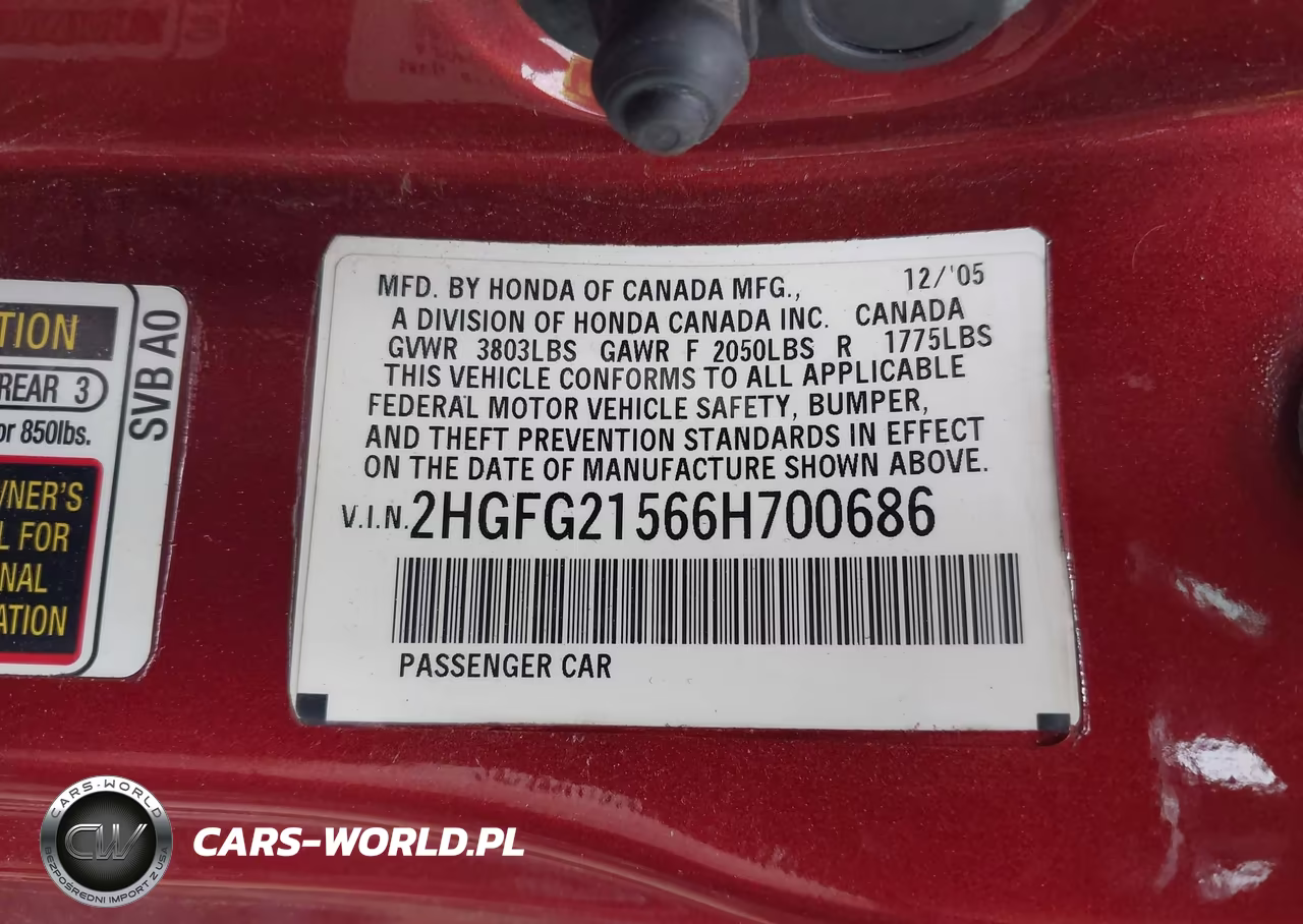 2006 Honda Civic Si VIN:2HGFG21566H700686 - 9
