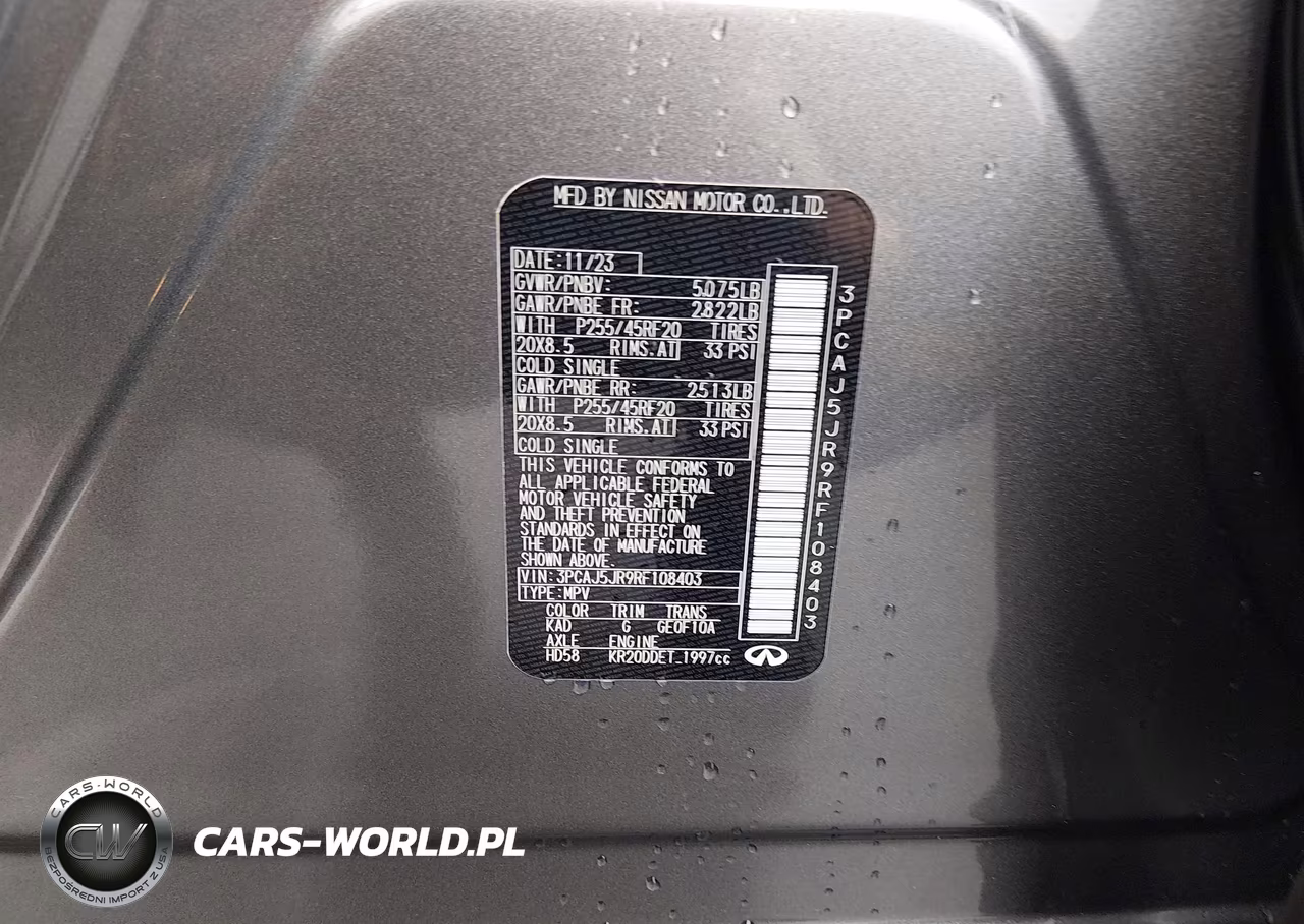 2024 Infiniti Qx55 Luxe Awd VIN:3PCAJ5JR9RF108403 - 9