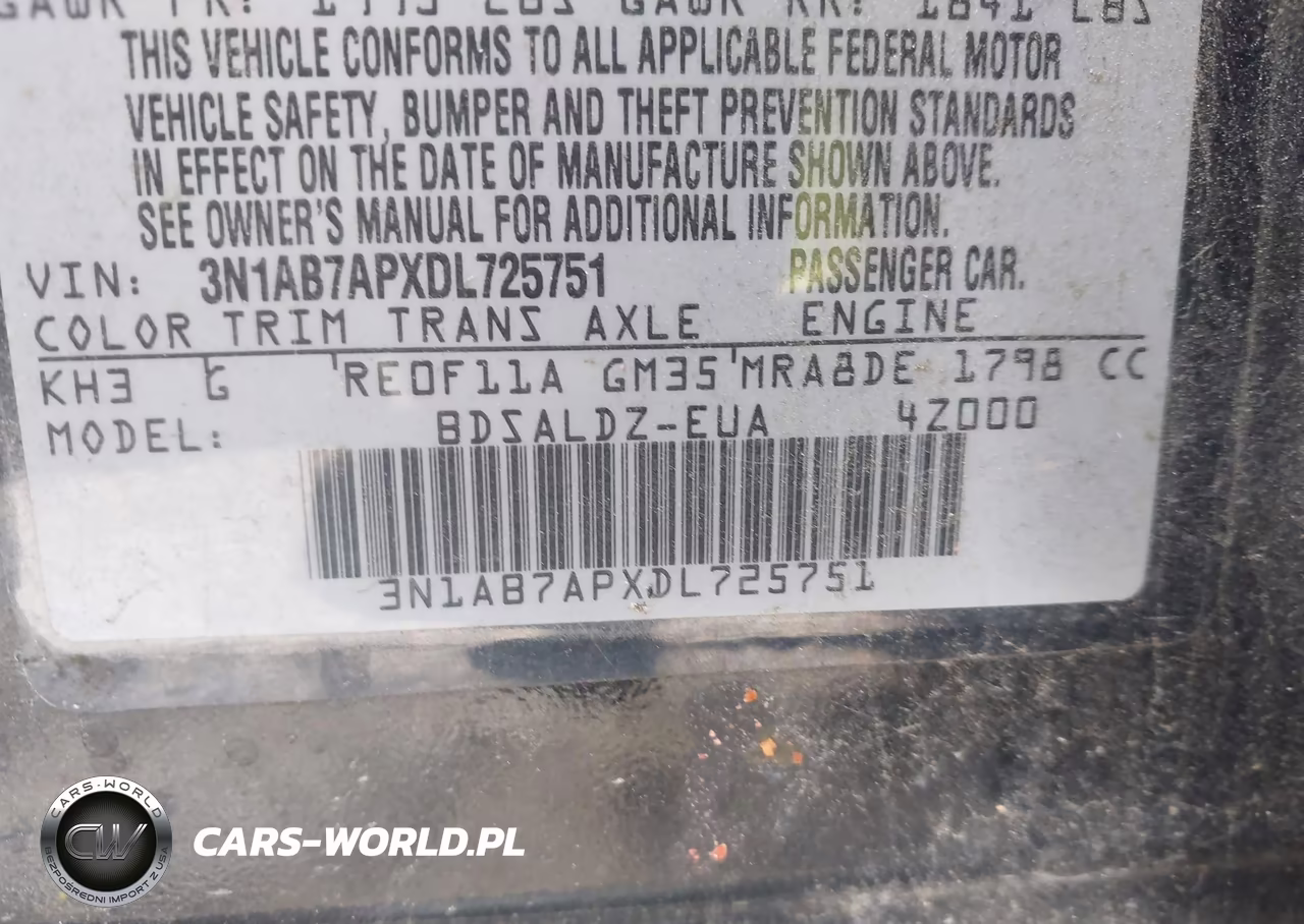 2013 Nissan Sentra Sv VIN:3N1AB7APXDL725751 - 9