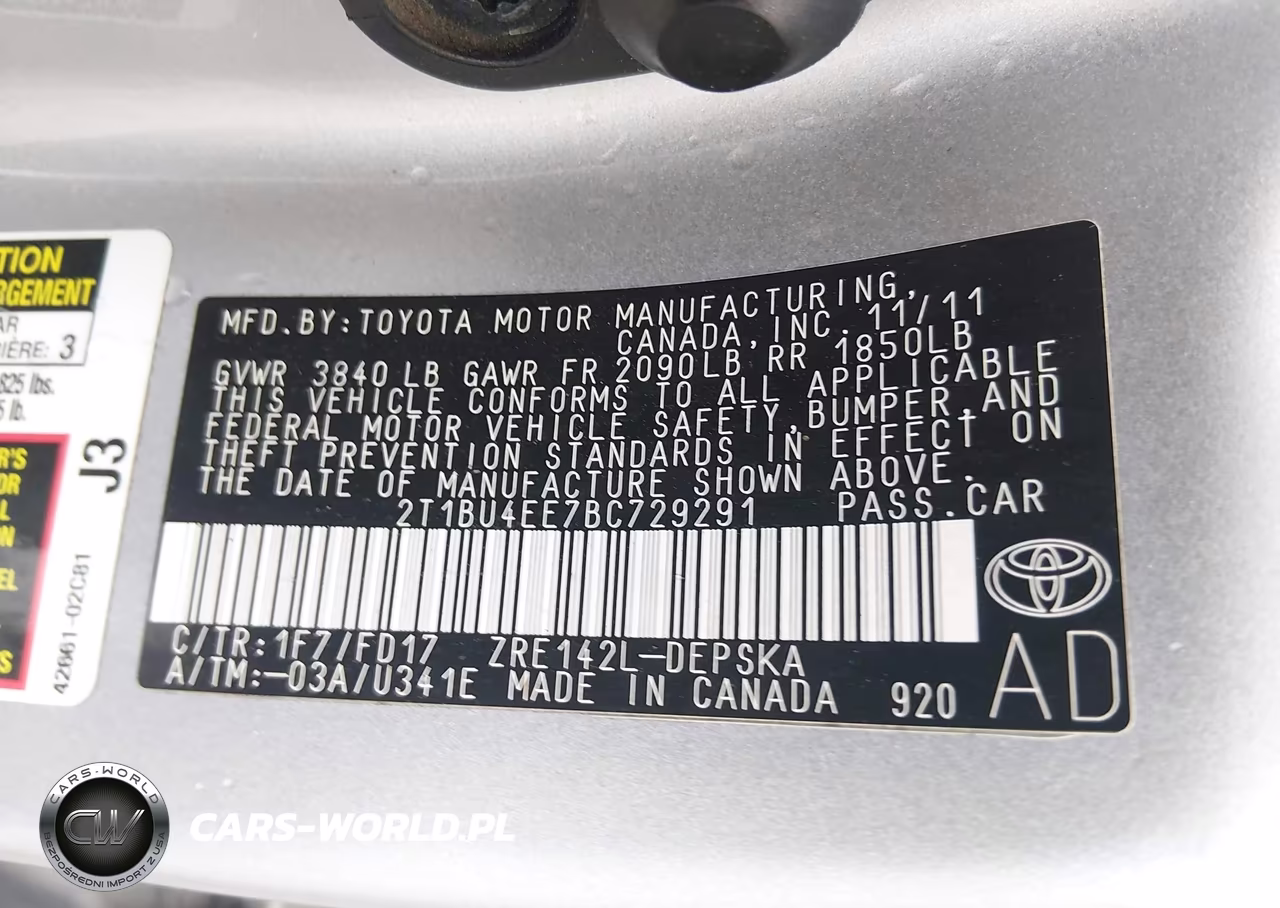 2011 Toyota Corolla S VIN:2T1BU4EE7BC729291 - 9