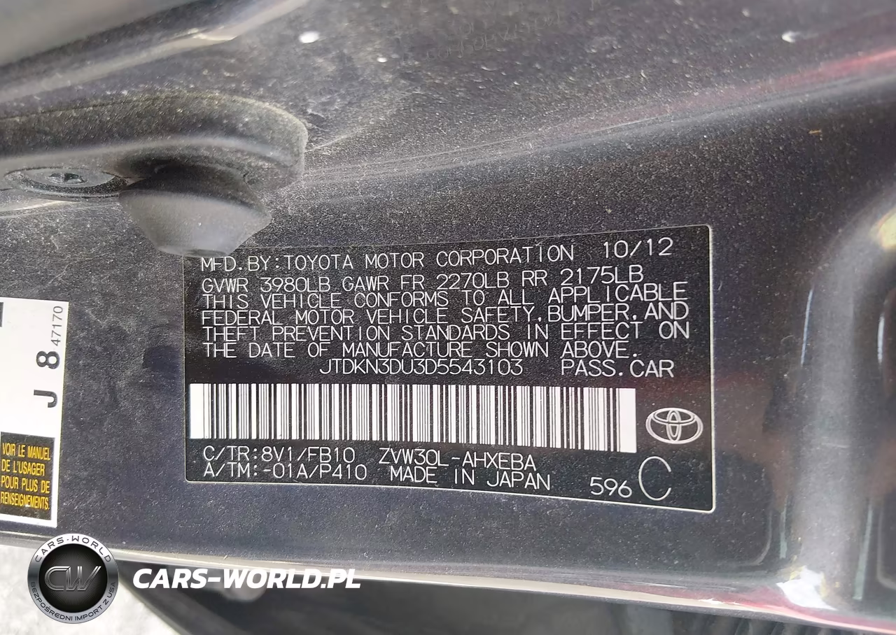 2013 Toyota Prius Three VIN:JTDKN3DU3D5543103 - 9