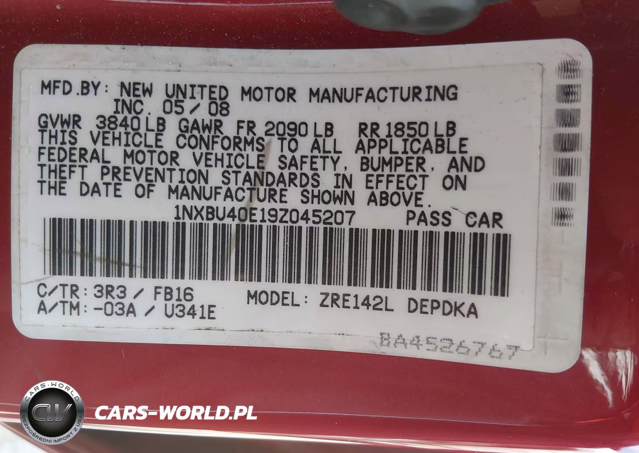 2009 Toyota Corolla VIN:1NXBU40E19Z045207 - 9