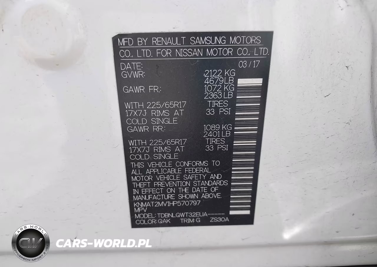2017 Nissan Rogue Sv VIN:KNMAT2MV1HP570797 - 9