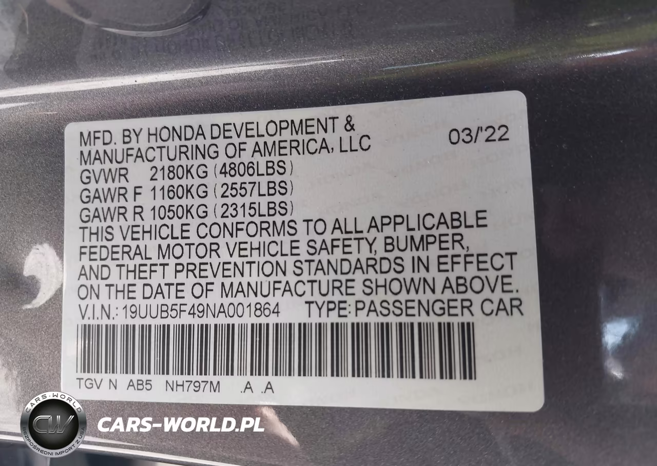 2022 Acura Tlx Technology Package VIN:19UUB5F49NA001864 - 9