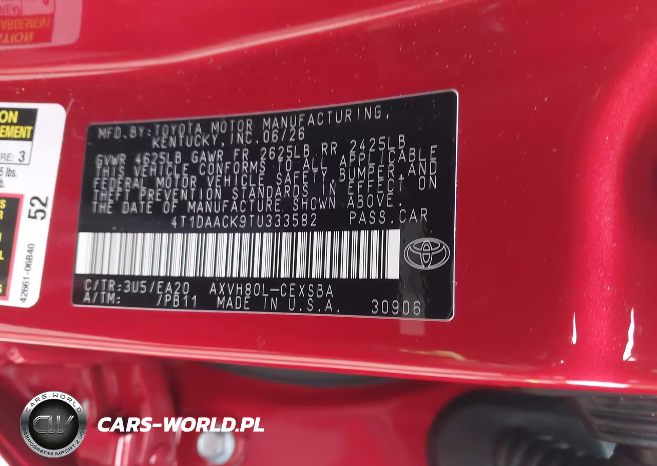 2026 Toyota Camry Se VIN:4T1DAACK9TU333582 - 9