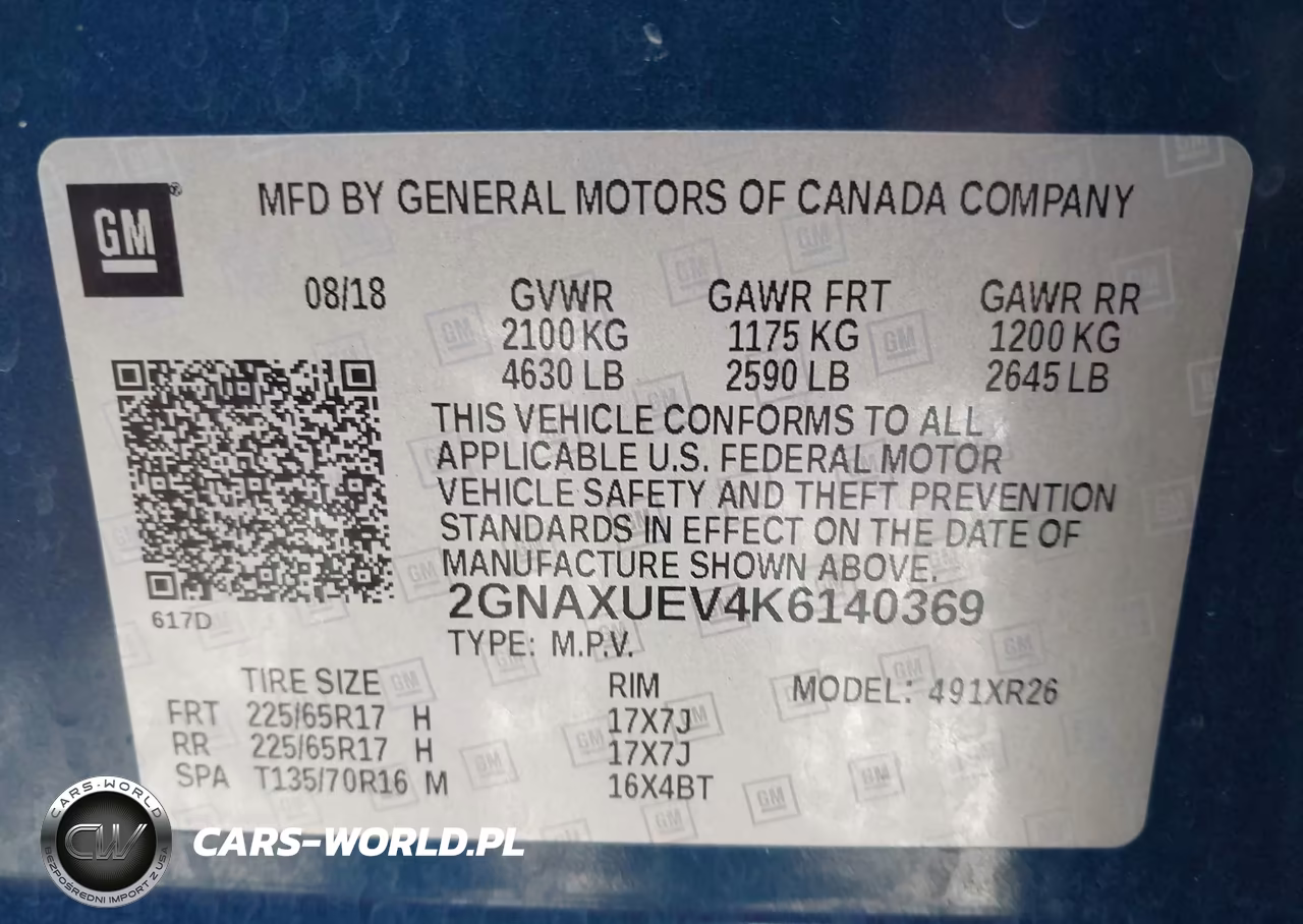 2019 Chevrolet Equinox Lt VIN:2GNAXUEV4K6140369 - 9