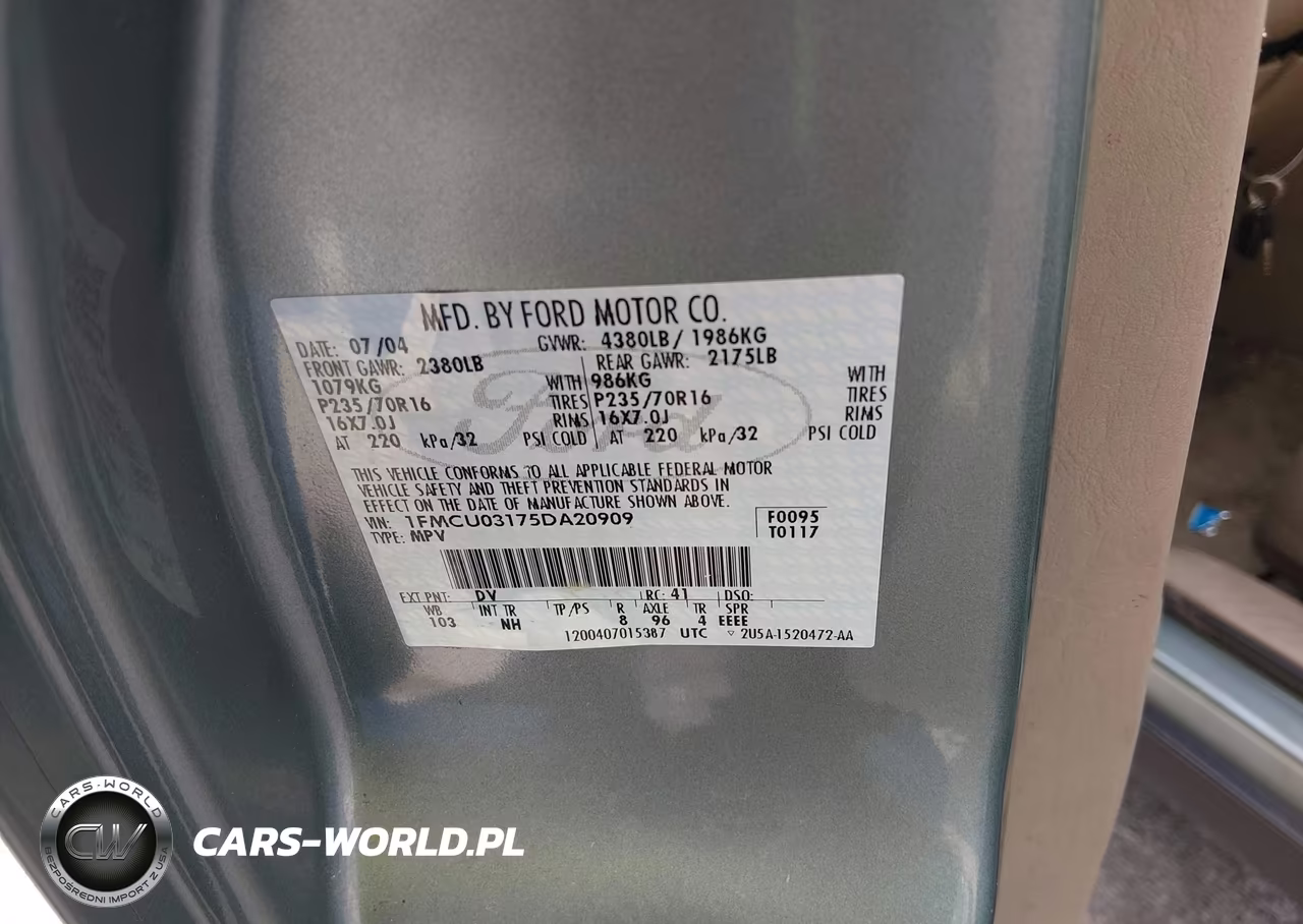 2005 Ford Escape Xlt VIN:1FMCU03175DA20909 - 9