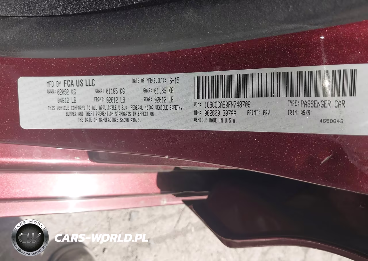 2015 Chrysler 200 Limited VIN:1C3CCCAB0FN748706 - 9