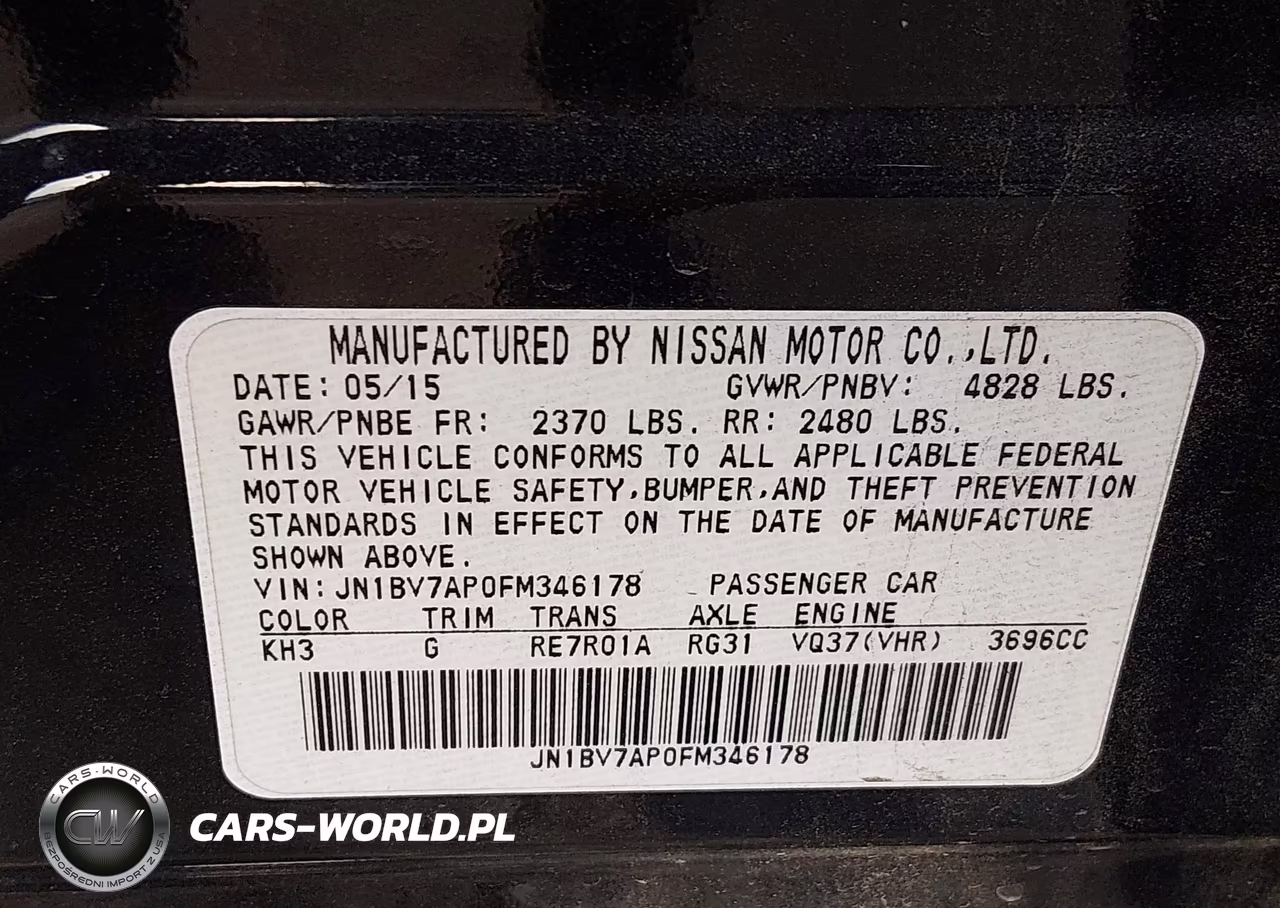 2015 Infiniti Q50 VIN:JN1BV7AP0FM346178 - 9