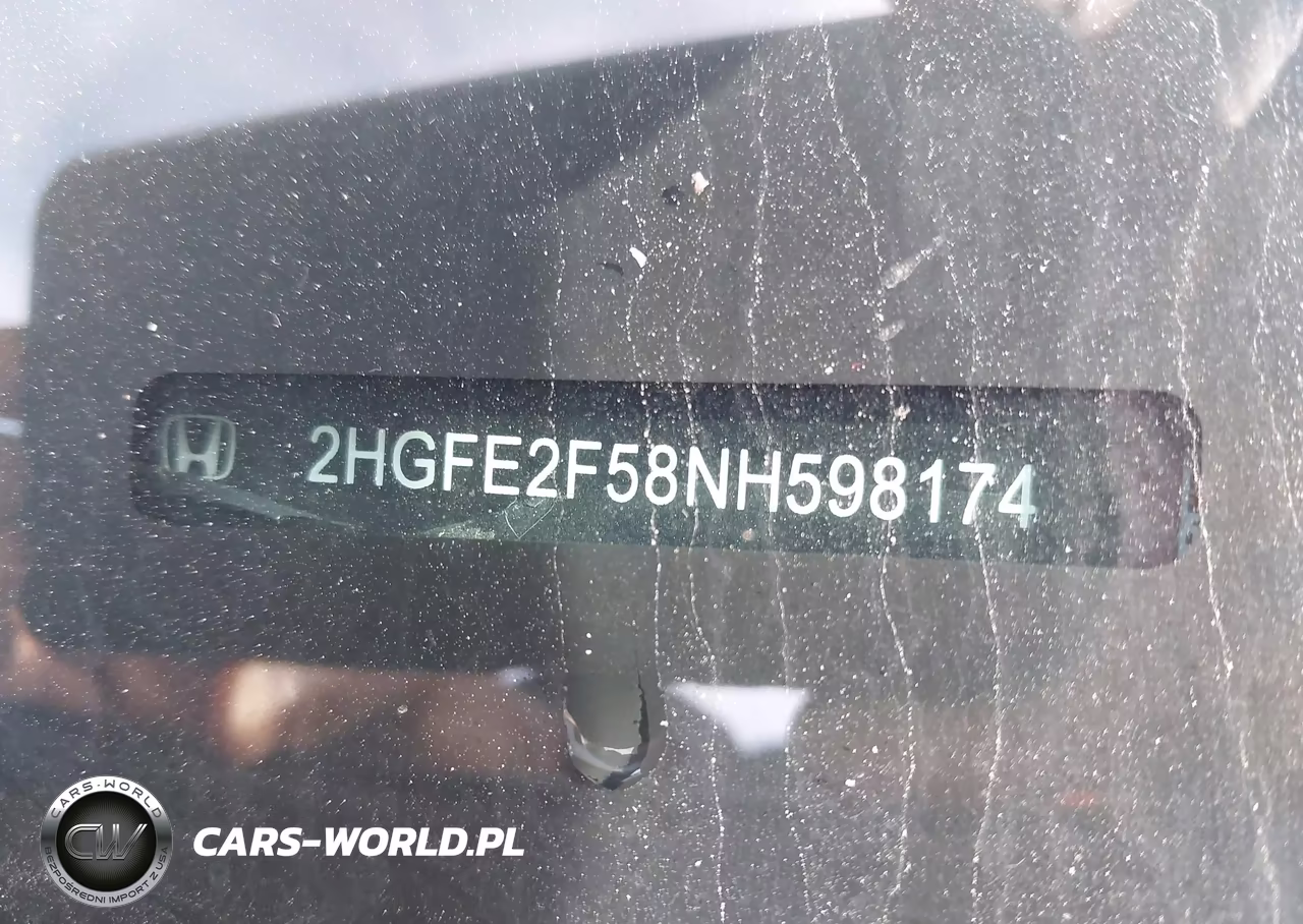 2022 Honda Civic Sport VIN:2HGFE2F58NH598174 - 9
