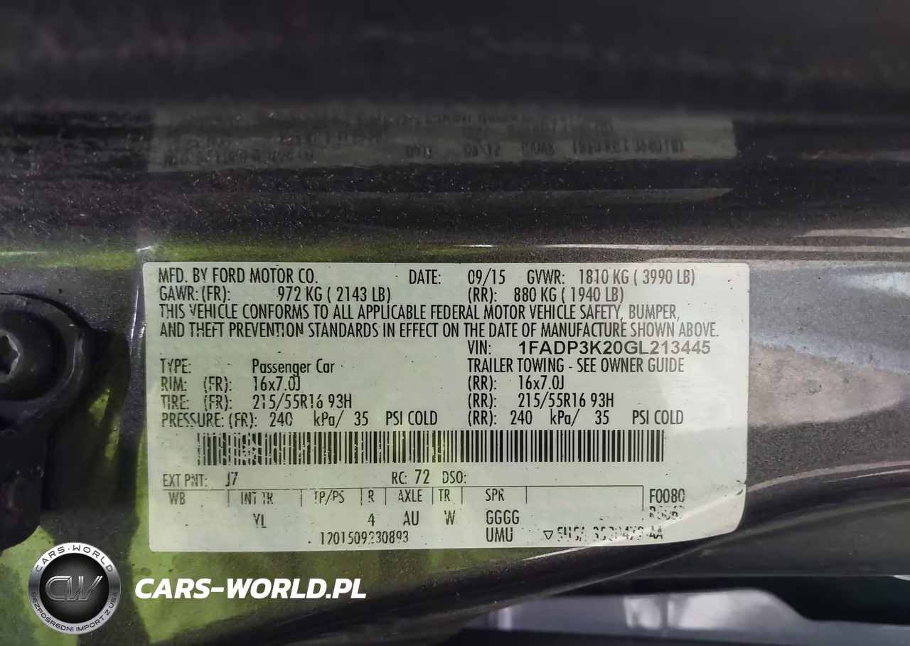 2016 Ford Focus Se VIN:1FADP3K20GL213445 - 9