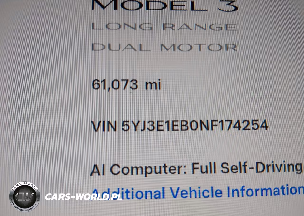 2022 Tesla Model 3 Long Range VIN:5YJ3E1EB0NF174254 - 16
