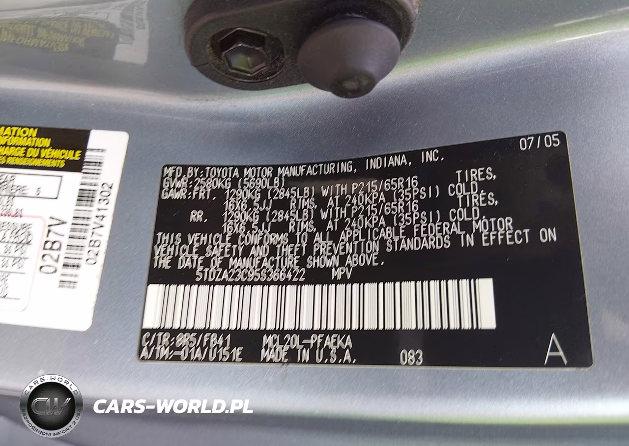 2005 Toyota Sienna Le VIN:5TDZA23C95S366422 - 9