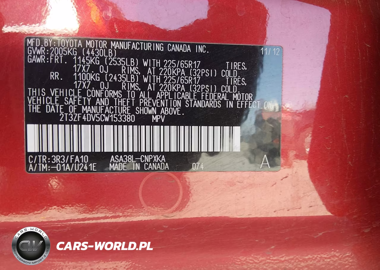 2012 Toyota Rav4 VIN:2T3ZF4DV5CW153380 - 9