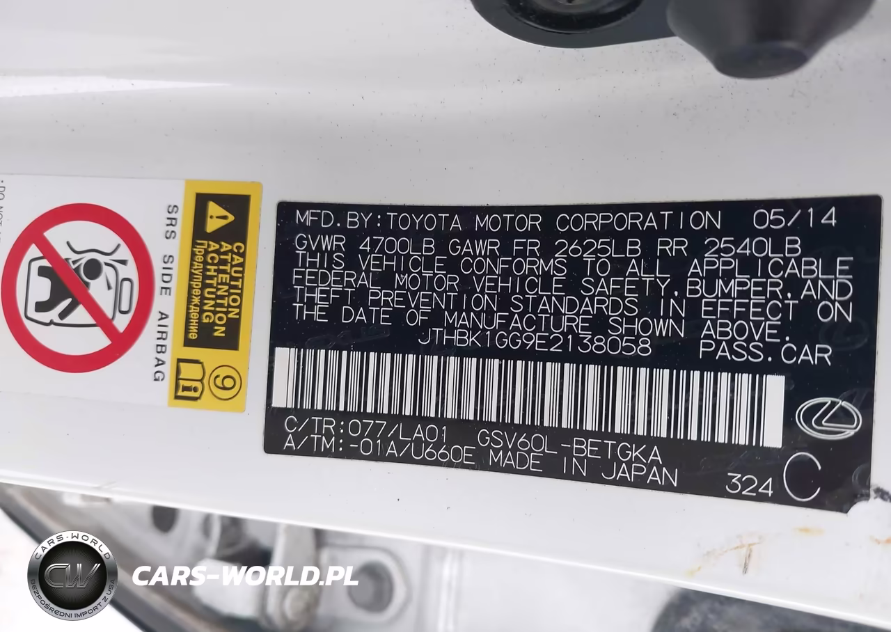 2014 Lexus Es 350 VIN:JTHBK1GG9E2138058 - 9