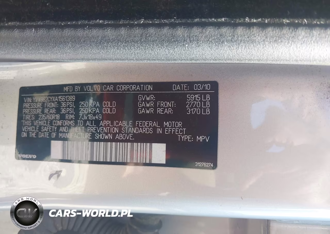 2010 Volvo Xc90 3.2 VIN:YV4982CYXA1561389 - 9
