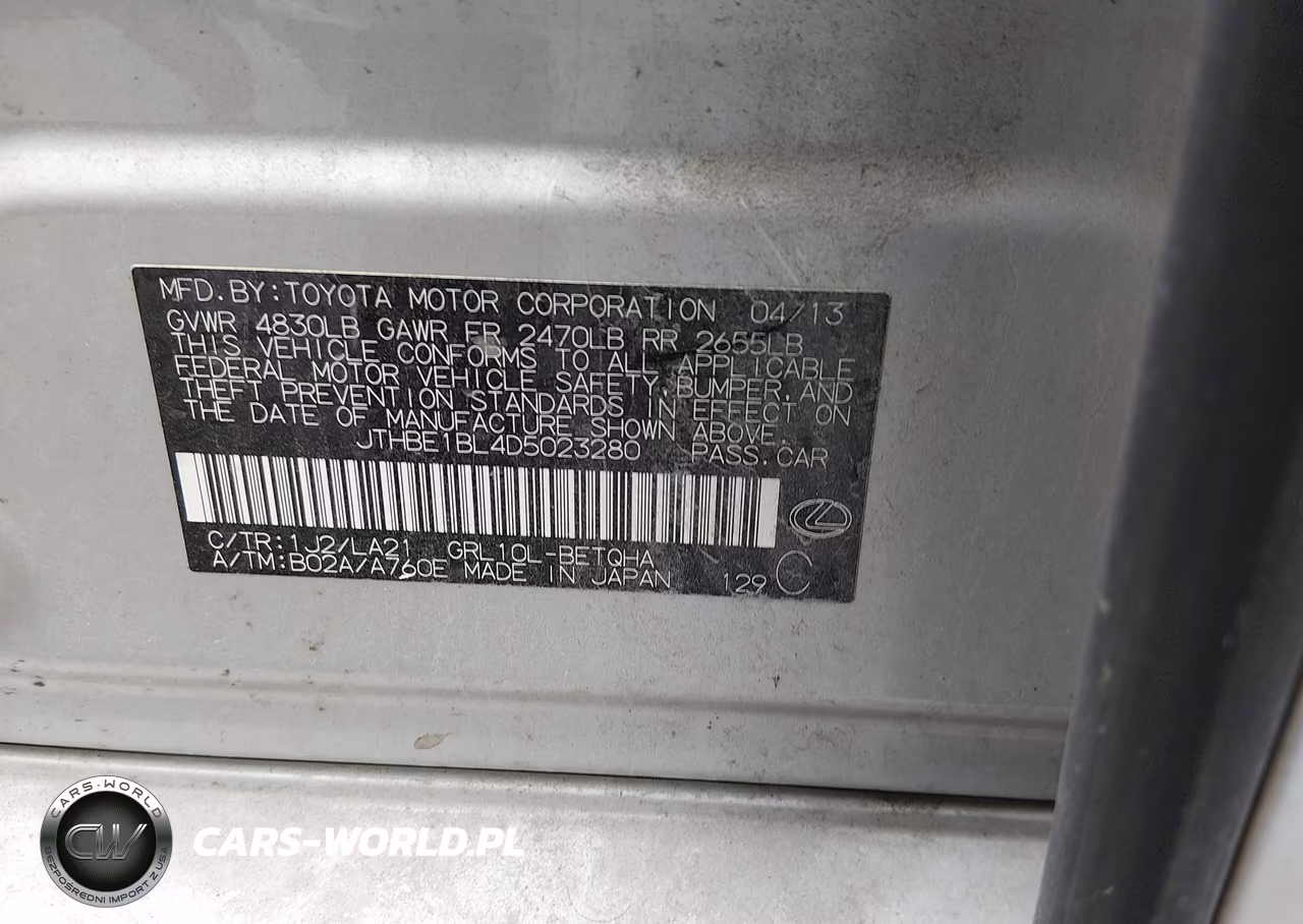 2013 Lexus Gs 350 VIN:JTHBE1BL4D5023280 - 9
