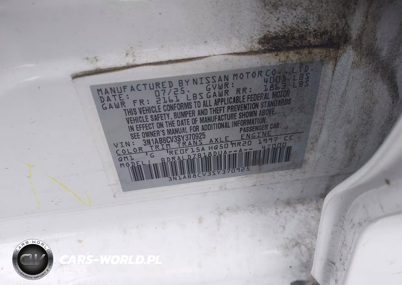 2025 Nissan Sentra Sv VIN:3N1AB8CV3SY370925 - 9
