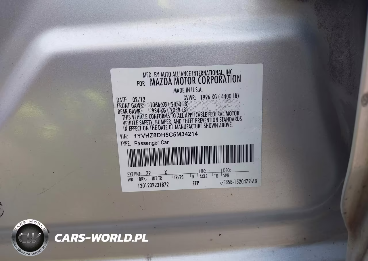 2012 Mazda Mazda6 I Touring VIN:1YVHZ8DH5C5M34214 - 9