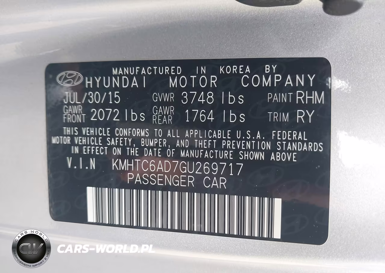 2016 Hyundai Veloster VIN:KMHTC6AD7GU269717 - 9