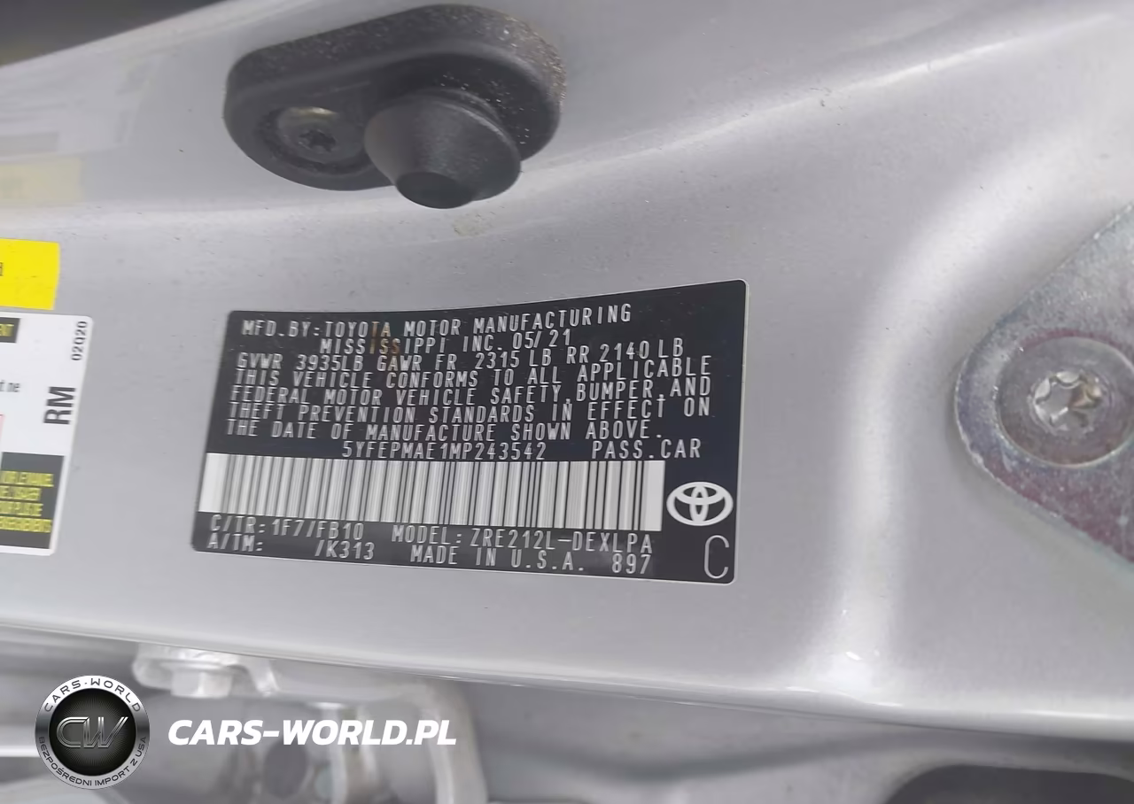 2021 Toyota Corolla Le VIN:5YFEPMAE1MP243542 - 9
