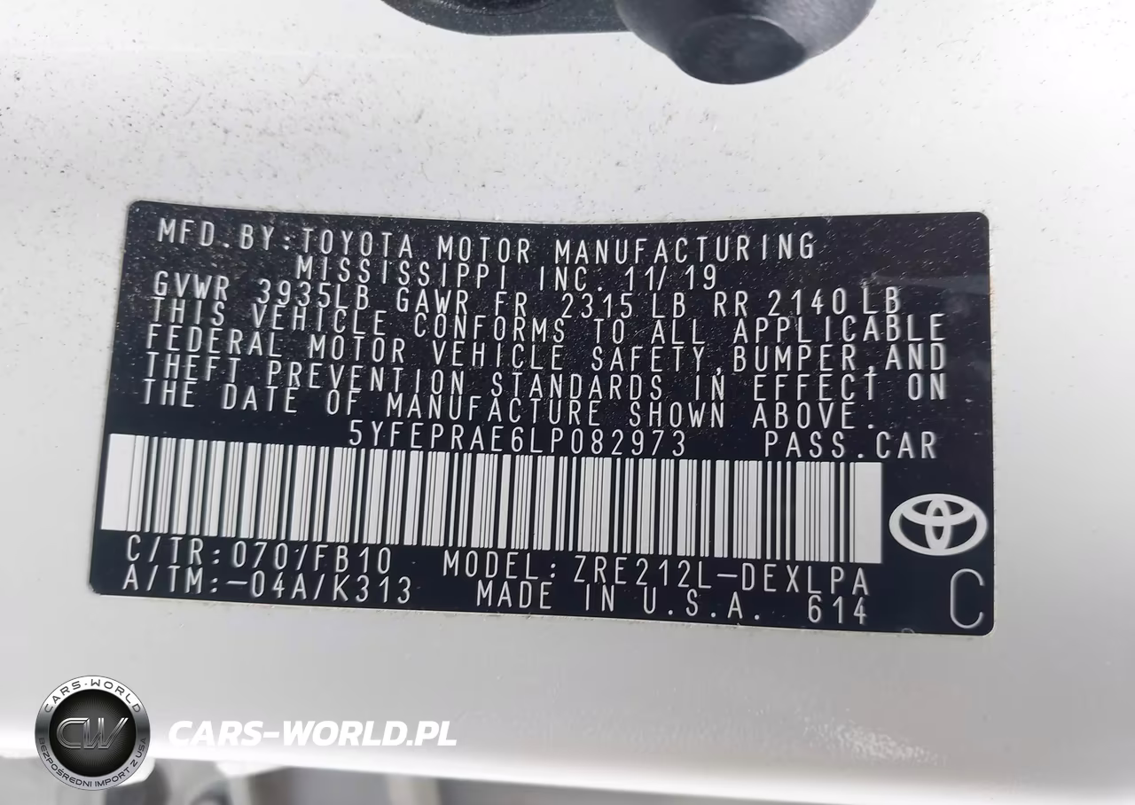 2020 Toyota Corolla Le VIN:5YFEPRAE6LP082973 - 9