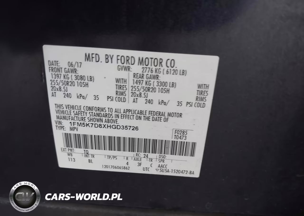 2017 Ford Explorer Xlt VIN:1FM5K7D8XHGD35726 - 9