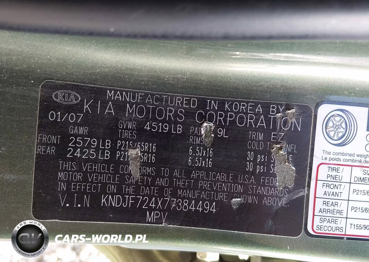 2007 Kia Sportage Lx VIN:KNDJF724X77384494 - 9