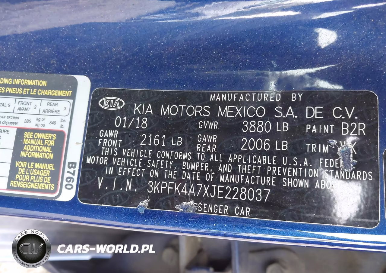2018 Kia Forte Lx VIN:3KPFK4A7XJE228037 - 9