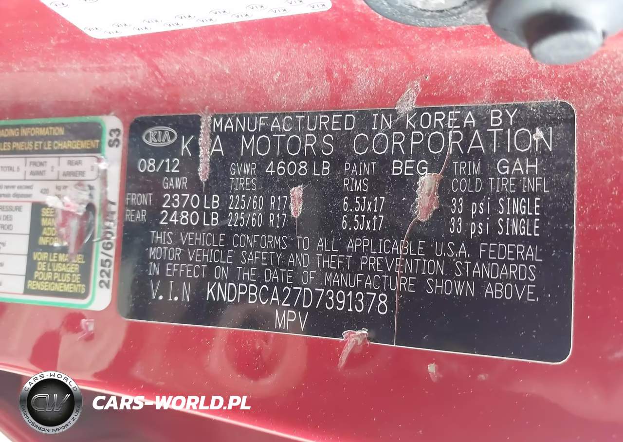 2013 Kia Sportage Lx VIN:KNDPBCA27D7391378 - 9
