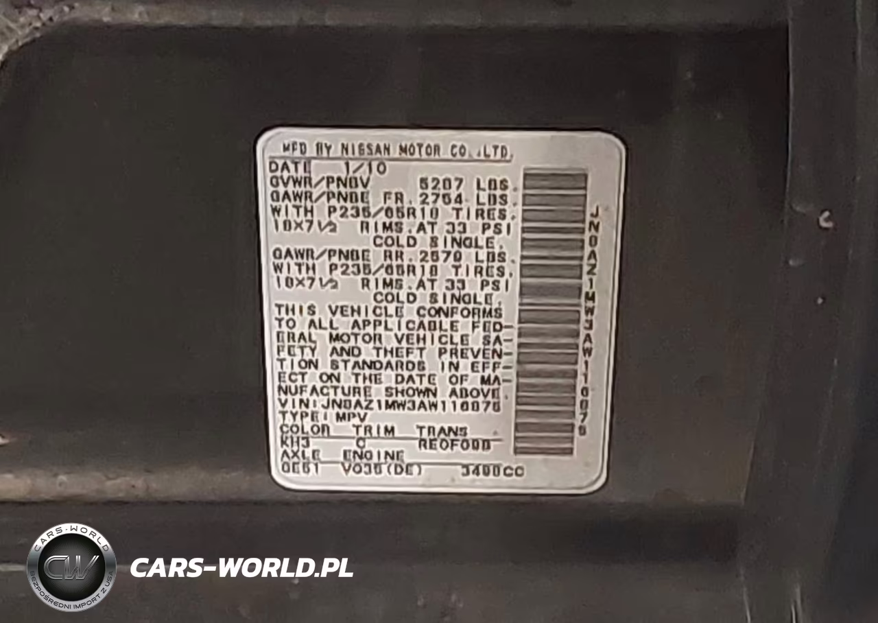 2010 Nissan Murano Sl VIN:JN8AZ1MW3AW116875 - 9