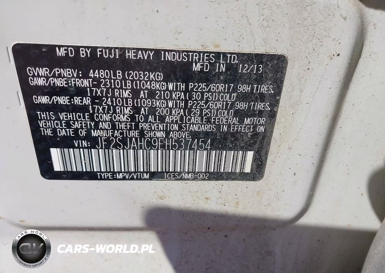 2014 Subaru Forester 2.5I Limited VIN:JF2SJAHC9EH537454 - 9
