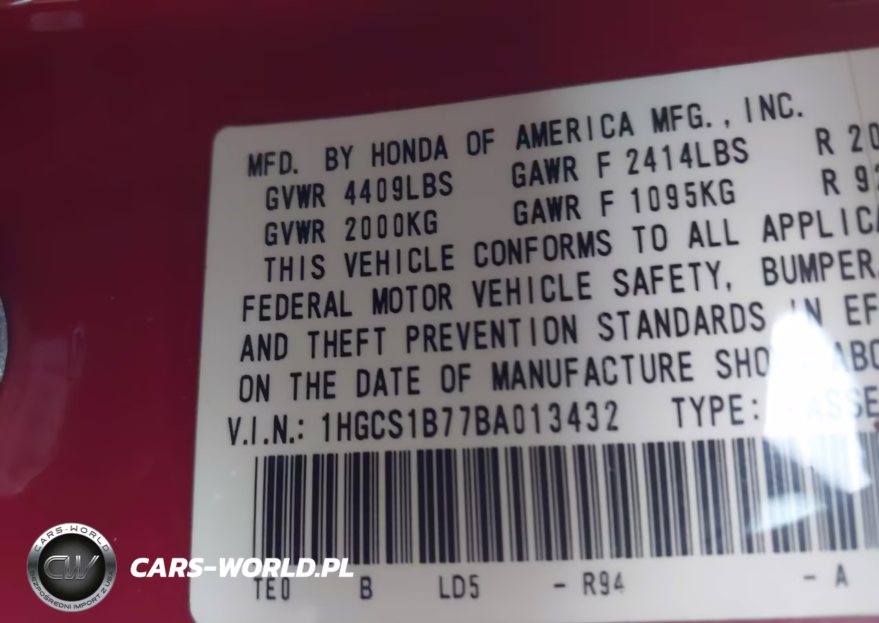 2011 Honda Accord 2.4 Ex VIN:1HGCS1B77BA013432 - 9