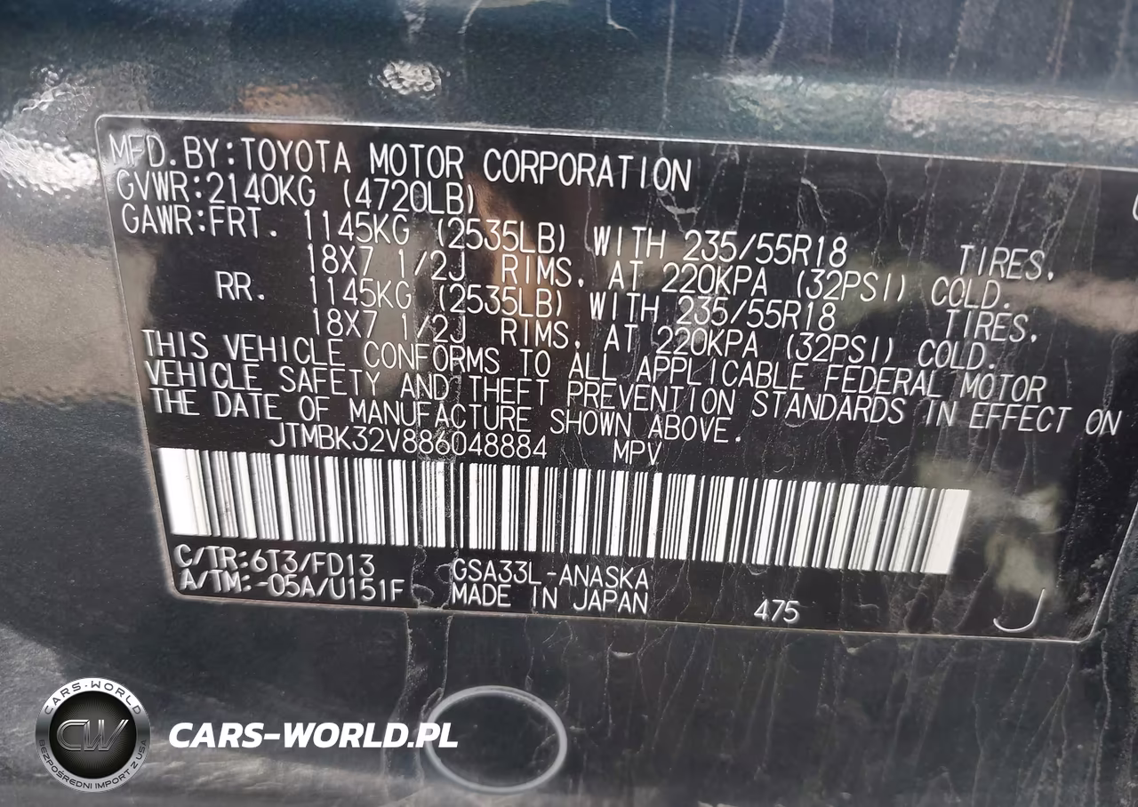 2008 Toyota Rav4 Sport V6 VIN:JTMBK32V886048884 - 9