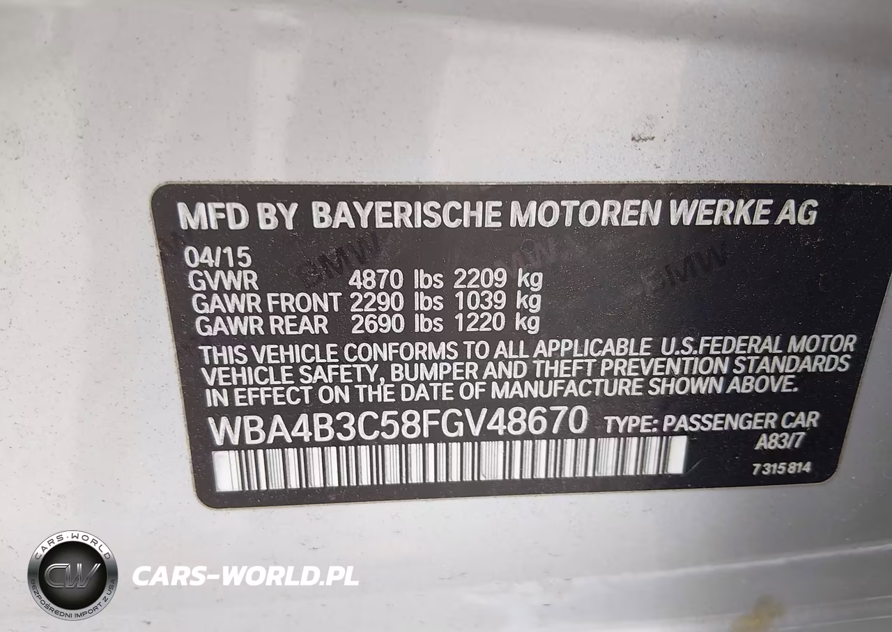 2015 BMW 435I Gran Coupe xDrive VIN:WBA4B3C58FGV48670 - 9