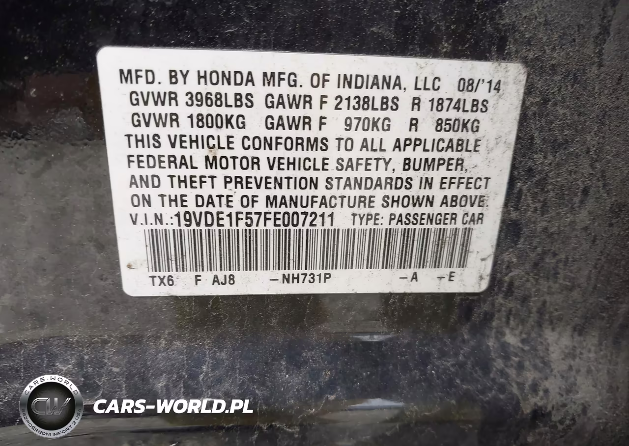 2015 Acura Ilx 2.0L VIN:19VDE1F57FE007211 - 9